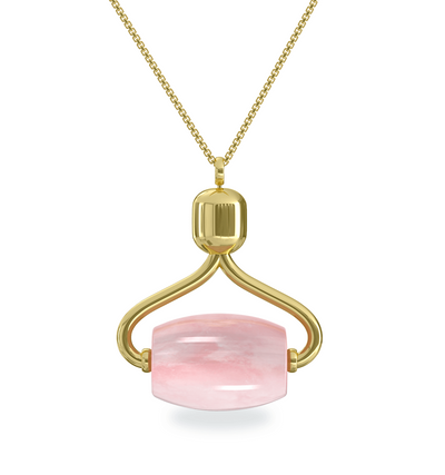 Alana Mitchell Rose Quartz Roller Necklace