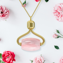 Alana Mitchell Rose Quartz Roller Necklace